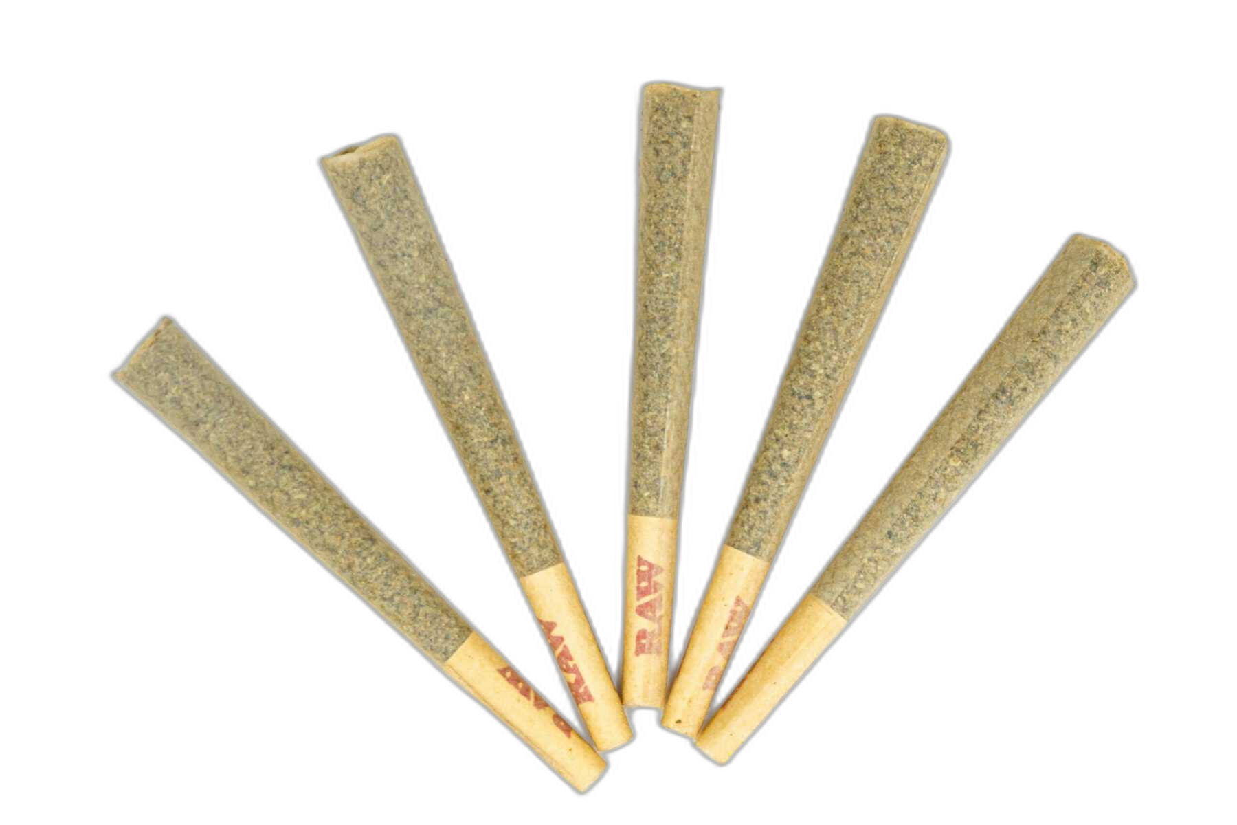 Six pre-rolls fanned out